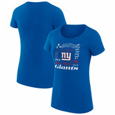 NFL New York Giants G-III 4Her by Carl Banks Women's Super-Slim Fit Lightweight Collage Team T-Shirt