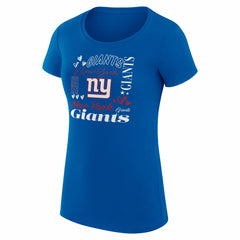 NFL New York Giants G-III 4Her by Carl Banks Women's Super-Slim Fit Lightweight Collage Team T-Shirt