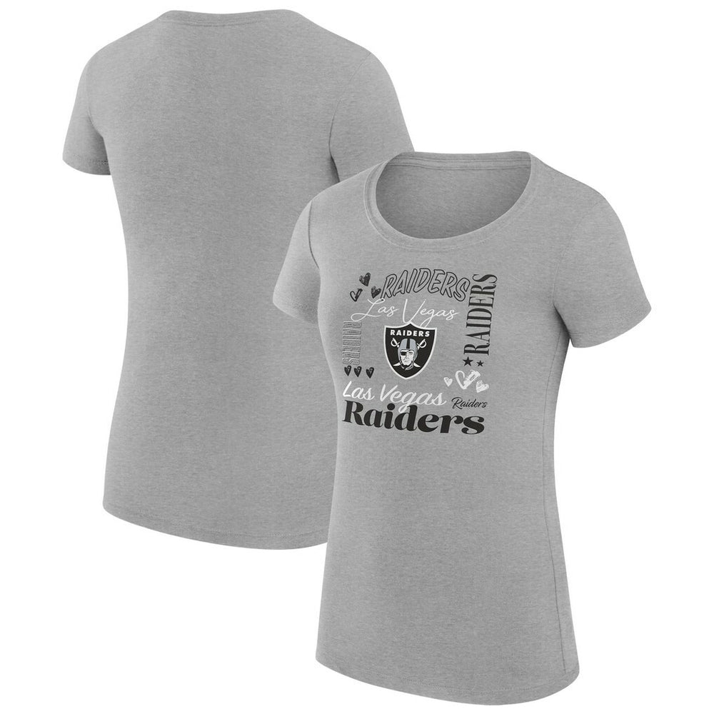 NFL Las Vegas Raiders G-III 4Her by Carl Banks Women's Super-Slim Fit Lightweight Collage Team T-Shirt