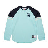 Seattle Kraken Mitchell & Ness Thermal Henley Long Sleeve T-Shirt