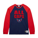Washington Capitals Mitchell & Ness Legendary Slub Raglan Long Sleeve T-Shirt