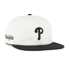 Philadelphia Phillies Foundation Captain Snapback Hat - White/Black | 47 brand