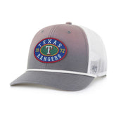 Texas Rangers Tide Sweep Rope Trucker Adjustable Hat - Gray/White | 47 brand