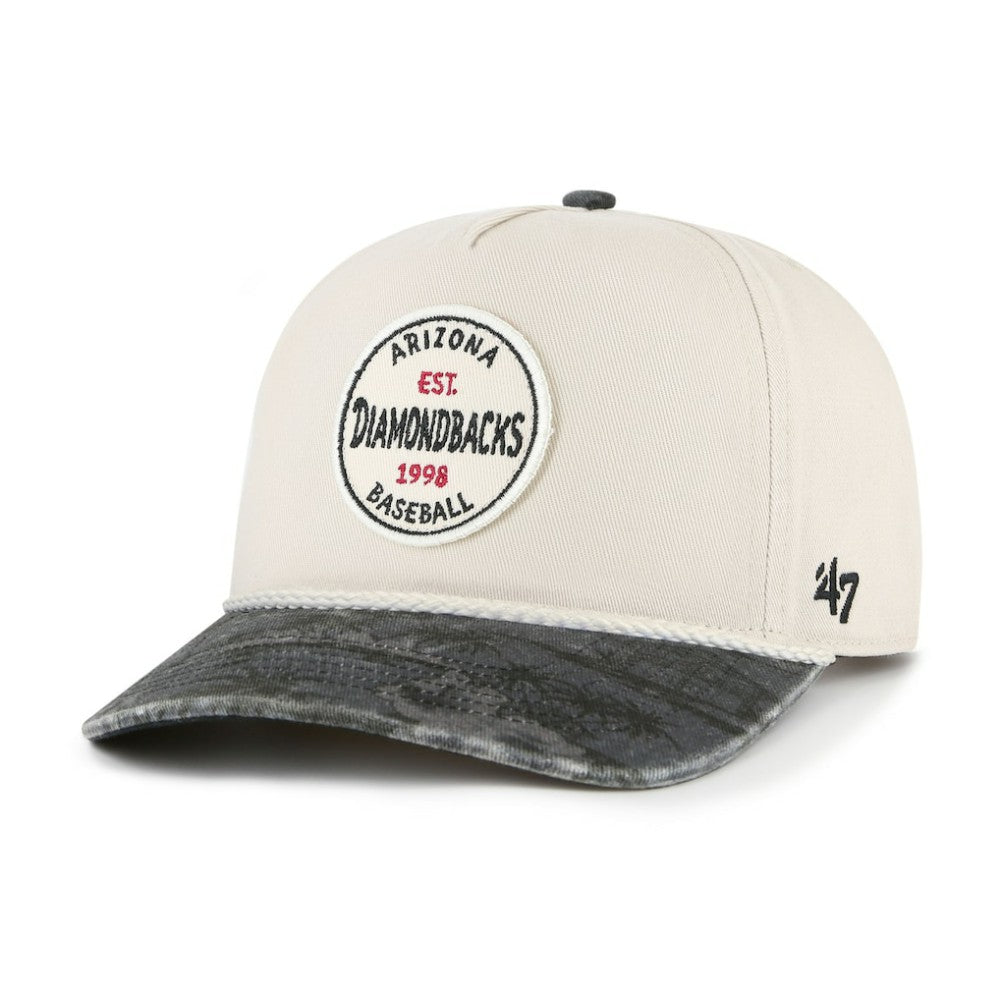 Arizona Diamondbacks Fiji Rope Hitch Adjustable Hat - Cream/Black | 47 brand