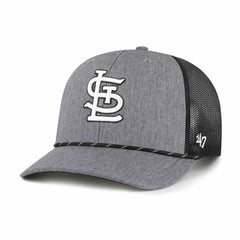 St. Louis Cardinals Carbon Rope Trucker Adjustable Hat - Charcoal | 47 brand