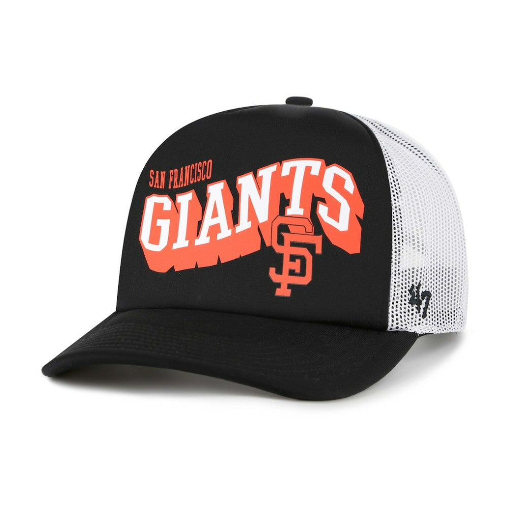 San Francisco Giants Meander Foam Trucker Snapback Hat - Black | 47 brand