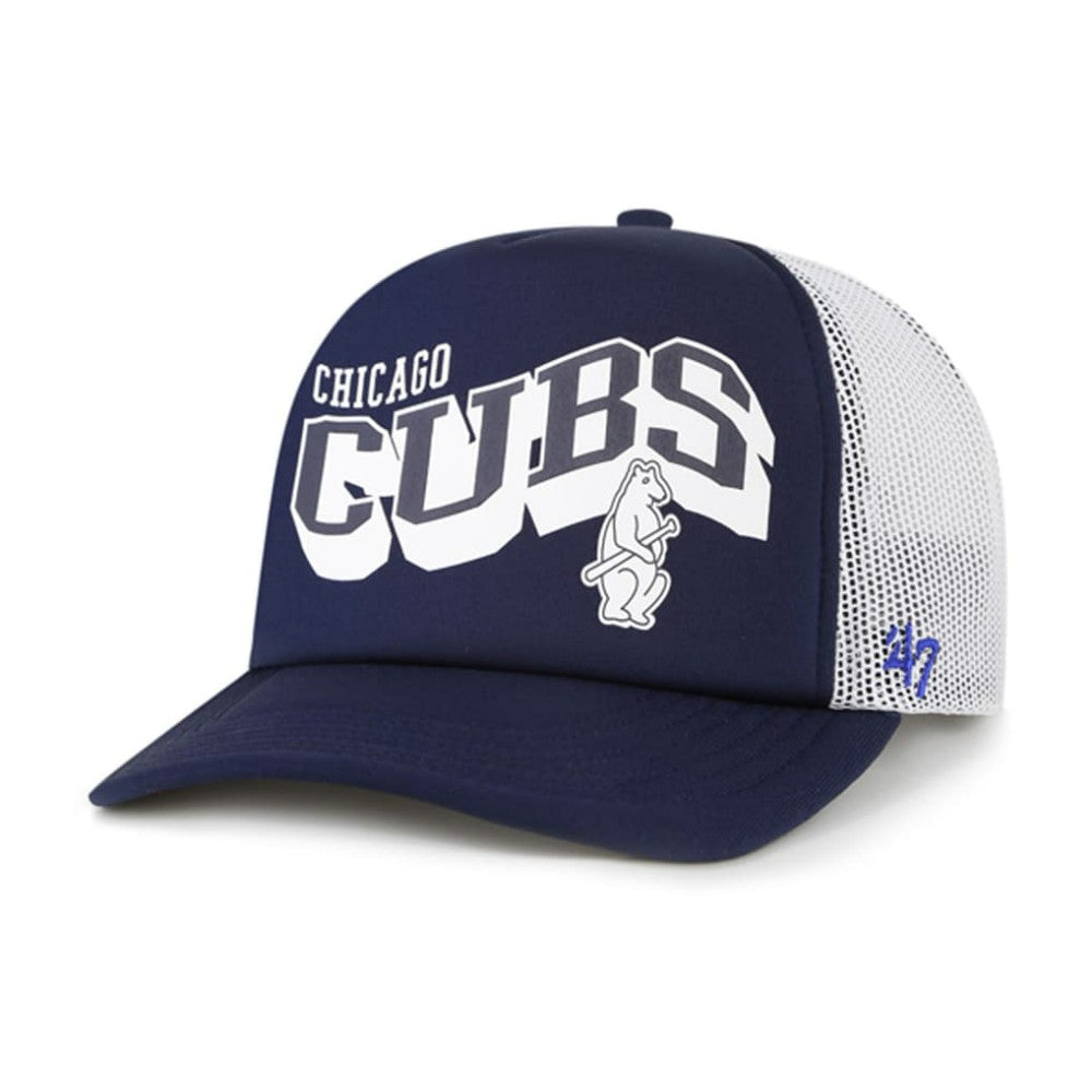 Chicago Cubs Meander Foam Trucker Snapback Hat - Navy | 47 brand