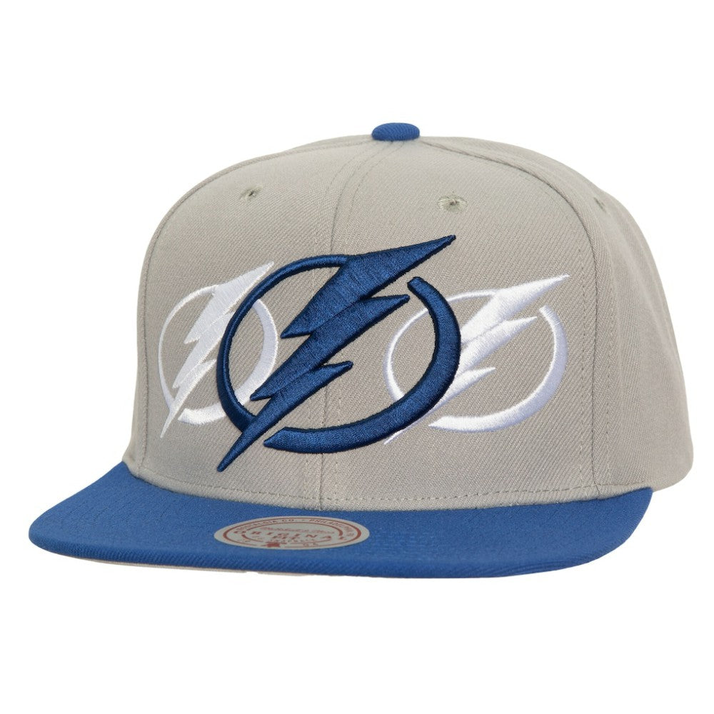 Tampa Bay Lightning Mitchell & Ness Soul Triple Up Snapback Hat