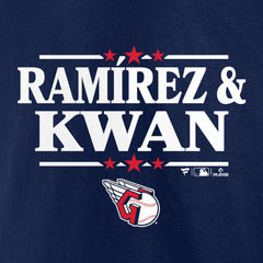 Jose Ramirez & Steven Kwan Cleveland Guardians Election Player T-Shirt - Navy