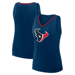 NFL Houston Texans Logo Athletic Women's Plus Size Stellar Win V-Neck Tank Top