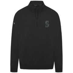 Seattle Mariners Levelwear Murray Nightfall Quarter-Zip Top - Black