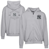 New York Yankees Levelwear Uphill Abyssal Full-Zip Hoodie - Gray