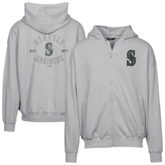 Seattle Mariners Levelwear Uphill Abyssal Full-Zip Hoodie - Gray