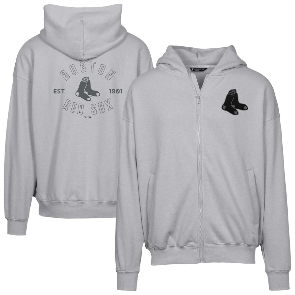 Boston Red Sox Levelwear Uphill Abyssal Full-Zip Hoodie - Gray