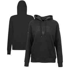 New York Mets Levelwear Women's Adorn Darkmoon Pullover Hoodie - Black