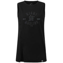 Miami Marlins Levelwear Women's Influx Abyssal Tank Top - Black