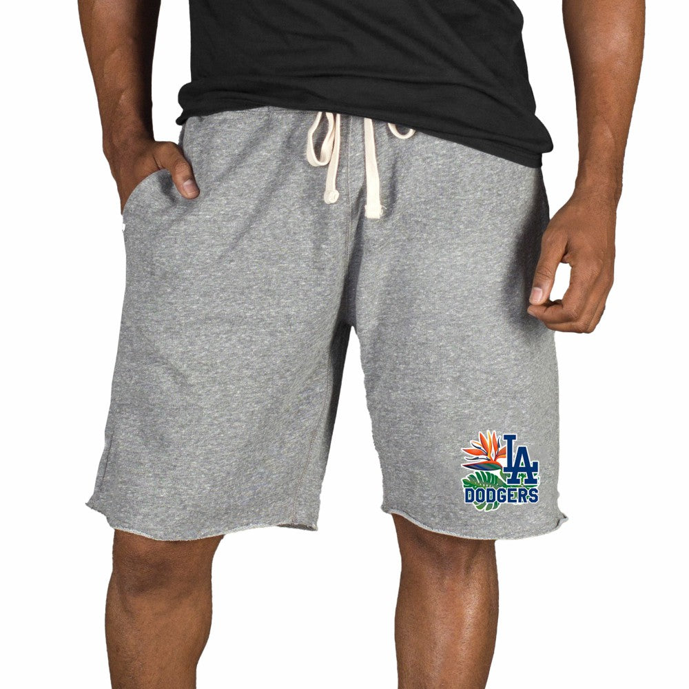 Los Angeles Dodgers Concepts Sport Mainstream Tri-Blend Shorts - Gray