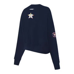 Houston Astros Pro Standard Women's Game Day Classics Crewneck Pullover Sweatshirt - Navy