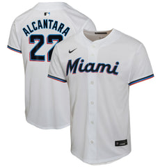 Sandy Alcantara Miami Marlins Youth Home Game Player Jersey - White | Nike