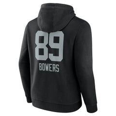 NFL Las Vegas Raiders Brock Bowers Name & Number Team Wordmark Pullover Hoodie