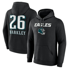 NFL Philadelphia Eagles Saquon Barkley Name & Number Team Wordmark Pullover Hoodie