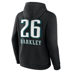 NFL Philadelphia Eagles Saquon Barkley Name & Number Team Wordmark Pullover Hoodie
