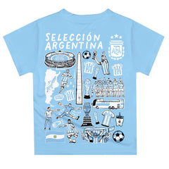 Argentina National Team Vive La Fete Youth Impressions Artwork T-Shirt / Soccer Discount