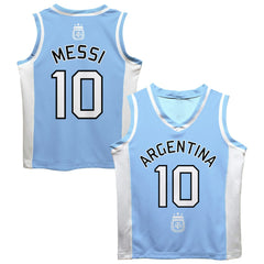 Lionel Messi Argentina National Team Vive La Fete Mesh Basketball Jersey / Soccer For sale