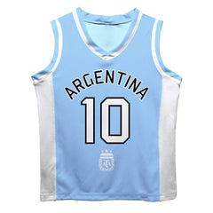 Lionel Messi Argentina National Team Vive La Fete Mesh Basketball Jersey / Soccer For sale