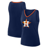 Houston Astros Women's Plus Sized Stellar Win V-Neck Tank Top - Navy