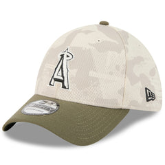Los Angeles Angels 2025 Armed Forces Day 39THIRTY Flex Hat - Light Beige/Olive | New Era