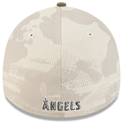 Los Angeles Angels 2025 Armed Forces Day 39THIRTY Flex Hat - Light Beige/Olive | New Era