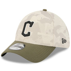 Cleveland Guardians 2025 Armed Forces Day 39THIRTY Flex Hat - Light Beige/Olive | New Era
