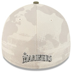 Seattle Mariners 2025 Armed Forces Day 39THIRTY Flex Hat - Light Beige/Olive | New Era