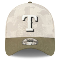 Texas Rangers 2025 Armed Forces Day 39THIRTY Flex Hat - Light Beige/Olive | New Era