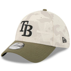 Tampa Bay Rays 2025 Armed Forces Day 39THIRTY Flex Hat - Light Beige/Olive | New Era