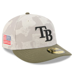 Tampa Bay Rays 2025 Armed Forces Day 59FIFTY Fitted Hat - Light Beige/Olive | New Era