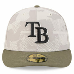 Tampa Bay Rays 2025 Armed Forces Day 59FIFTY Fitted Hat - Light Beige/Olive | New Era