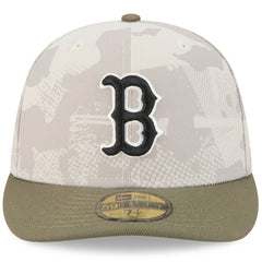 Boston Red Sox 2025 Armed Forces Day 59FIFTY Fitted Hat - Light Beige/Olive | New Era
