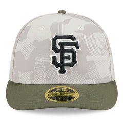San Francisco Giants 2025 Armed Forces Day Low Profile 59FIFTY Fitted Hat - Light Beige/Olive | New Era