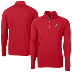 Cincinnati Reds Cutter & Buck Patriotic Logo Adapt Eco Knit Stretch Recycled Quarter-Zip Pullover Top - Red