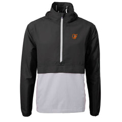 Baltimore Orioles Cutter & Buck Charter Eco Recycled Half-Zip Anorak Jacket - Black