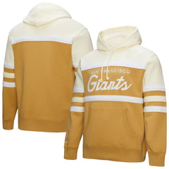 San Francisco Giants Head Coach Pullover Hoodie - Tan/Cream | Mitchell & Ness