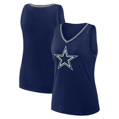 NFL Dallas Cowboys Logo Athletic Women's Stellar Win V-Neck Tank Top