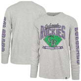 Colorado Rockies Fair Ball Franklin Long Sleeve T-Shirt - Gray | 47 brand