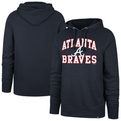 Atlanta Braves Velocity Headline Pullover Hoodie - Navy | 47 brand