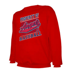 Los Angeles Angels Stitches Lightweight Crew Sweatshirt - Red