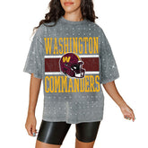 NFL Washington Commanders Gameday Couture Women's Oversized Mini Rhinestone Classic T-Shirt