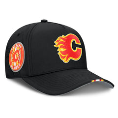 Calgary Flames Fanatics 2025 NHL Draft Authentic Pro On-Stage Podium A-Frame Adjustable Hat