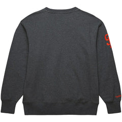 Willie Mays San Francisco Giants Legends Collection Vintage Logo Name & Number Fleece Pullover Sweatshirt - Heather Charcoal | Mitchell & Ness